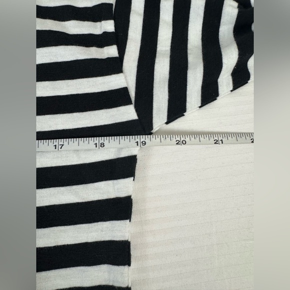 NWOT J.Crew Black White Striped slub long sleeve tee XS - Picture 7 of 8
